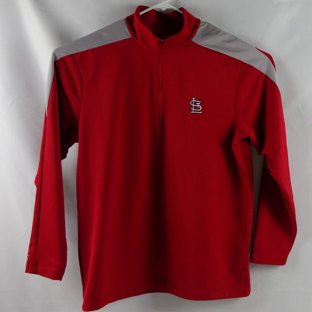 St. Louis Cardinals Pullover Men's L Red 1/4" Zip